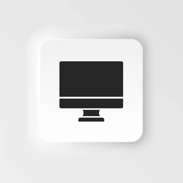 Monitor Computer Icon Vector Simple Element Illustration Concept Monitor Computer — Stockvektor
