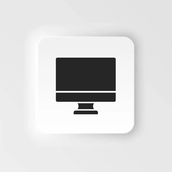 Monitor Computer Icon Vector Simple Element Illustration Concept Monitor Computer — Vector de stock