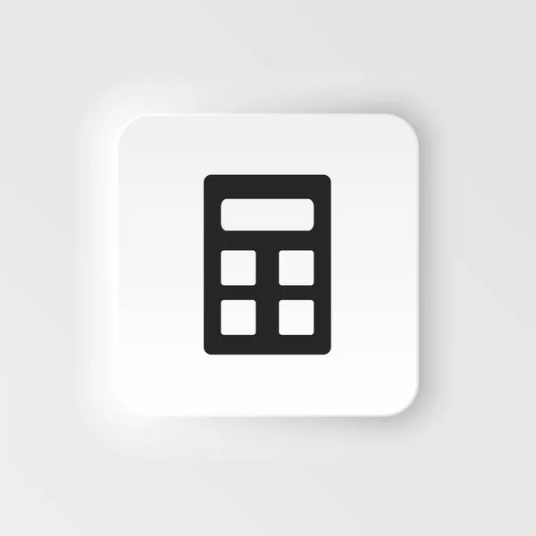 Calculator Icon Vector Simple Element Illustration Concept Calculator Icon Neumorphic — Stockový vektor