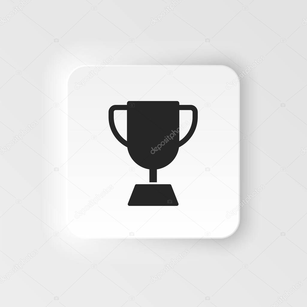 Award, reward icon - Vector. Simple element illustration from UI concept. Award, reward icon neumorphic style vector icon .