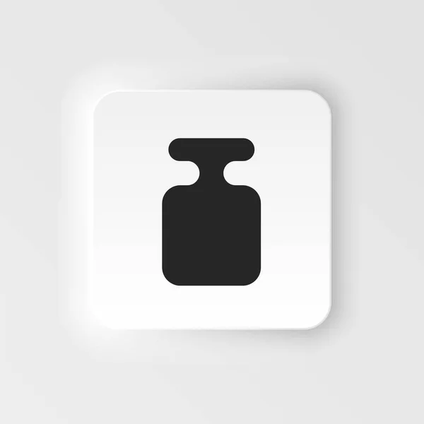 Plummet Reference Weight Neumorphic Style Vector Icon Simple Element Illustration — ストックベクタ