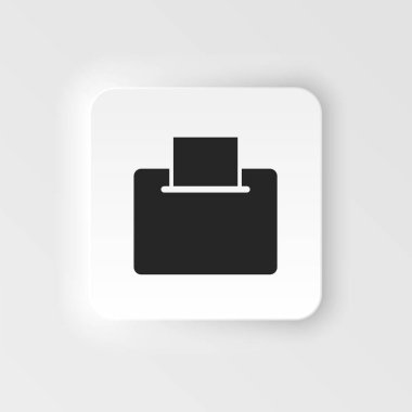 Ballot, electronic neumorphic style vector icon. Simple element illustration from UI concept. Ballot, electronic neumorphic style vector icon. Finance concept vector illustration. .