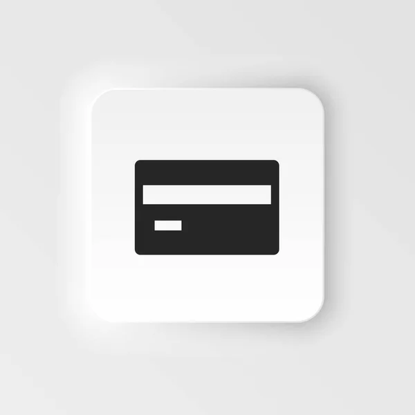 Cartão Crédito Ícone Vetor Estilo Neumórfico Dinheiro Ilustração Elemento Simples —  Vetores de Stock