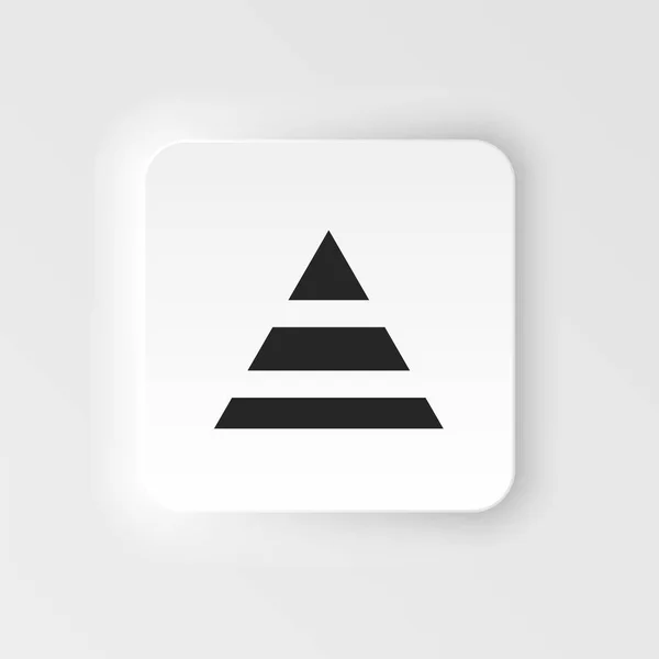 Career Finance Pyramid Neumorphic Style Vector Icon Simple Element Illustration — Διανυσματικό Αρχείο