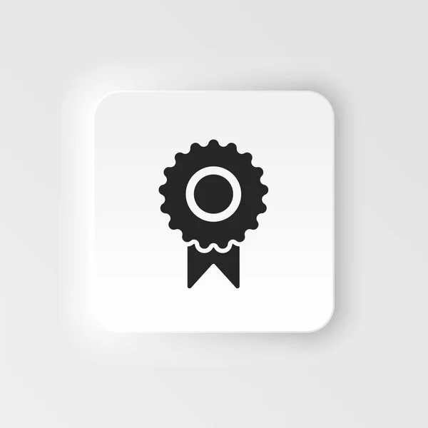 Certificate Guarantee License Neumorphic Style Vector Icon Simple Element Illustration — Stockvector