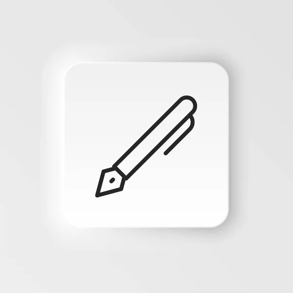 Icono Vectorial Pen Elemento Herramienta Diseño Para Concepto Móvil Vector — Vector de stock