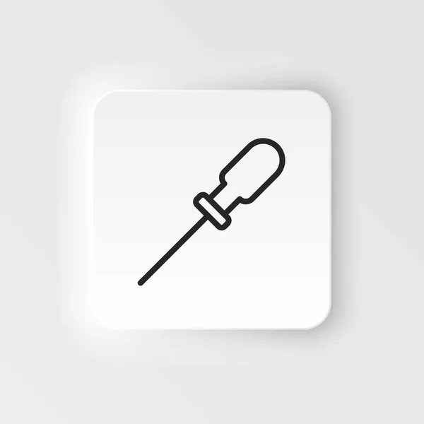 Flat Blade Screwdriver Vector Icon Element Design Tool Mobile Concept — 스톡 벡터