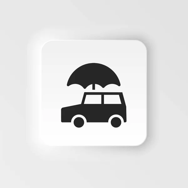 Auto Car Insurance Icon Vector Insurance Neumorphic Style Vector Icon — стоковый вектор