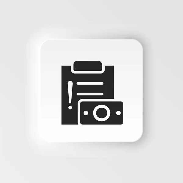 Reclamación Manejo Pérdida Icono Pago Vector Seguro Estilo Neumorfo Icono — Archivo Imágenes Vectoriales