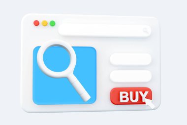 3D render web sayfası Tamir simgesi beyaz arkaplan 3D render web sayfası Tamir simgesi web sayfası