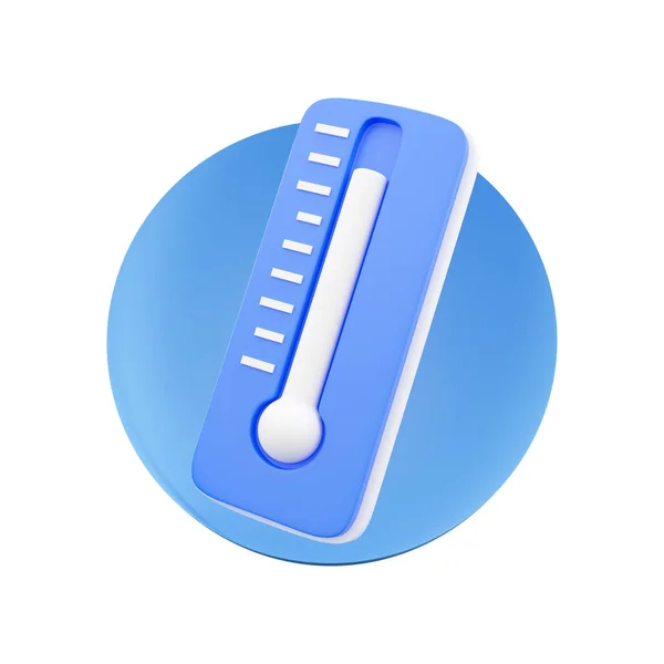 Thermometer Isolated White Background Forecast Climate Meteorology Icons Temperature Trendy — Stockfoto
