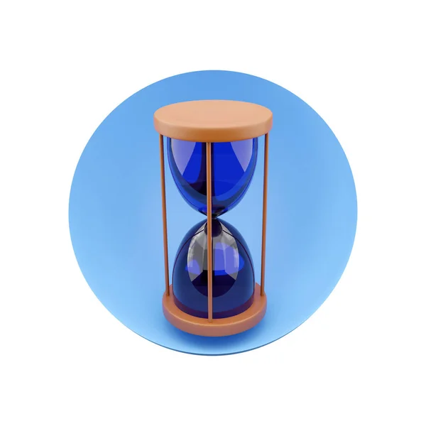 Render Hourglass Isolated White Background Minimal Design Sand Render Hourglass — Stock Photo, Image