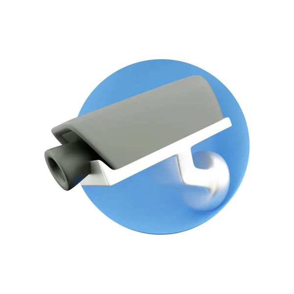 3D render Security camera. White CCTV surveillance system. 3d render illustration isolated on white background. — Stockfoto