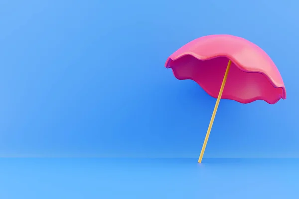 Renderować Różowy Parasol Renderowanie Różowy Parasol Renderować Różowy Parasol Ilustracja — Zdjęcie stockowe