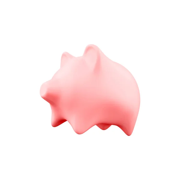 Renderização Banco Porquinho Cerâmica Rosa Isolado Fundo Branco Dinheiro Poupança — Fotografia de Stock