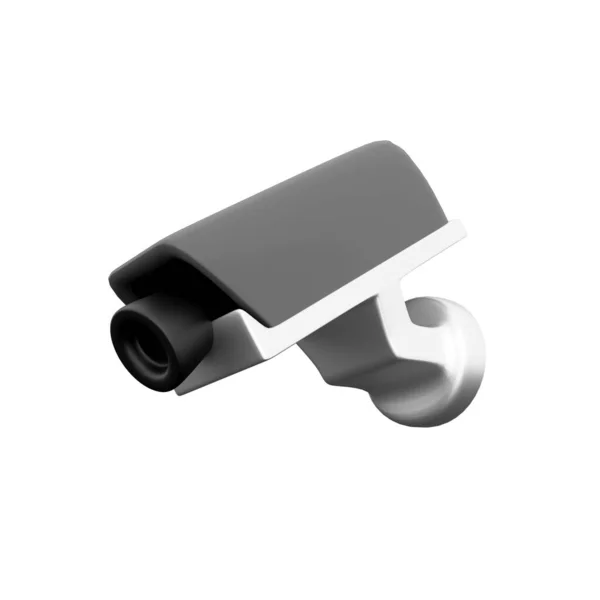 Renderizar Câmera Segurança Sistema Vigilância Cctv Branco Renderização Ilustração Isolada — Fotografia de Stock