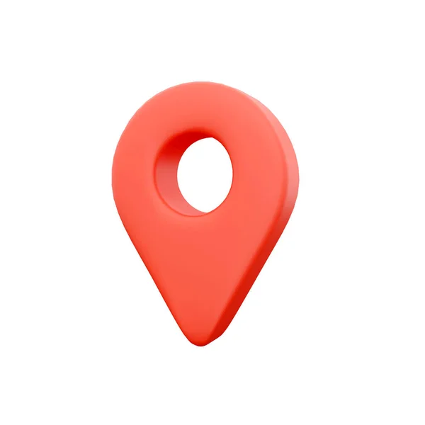 Red Map Pin Icon Mit Weißem Hintergrund Rote Nadel Ortssymbol — Stockfoto