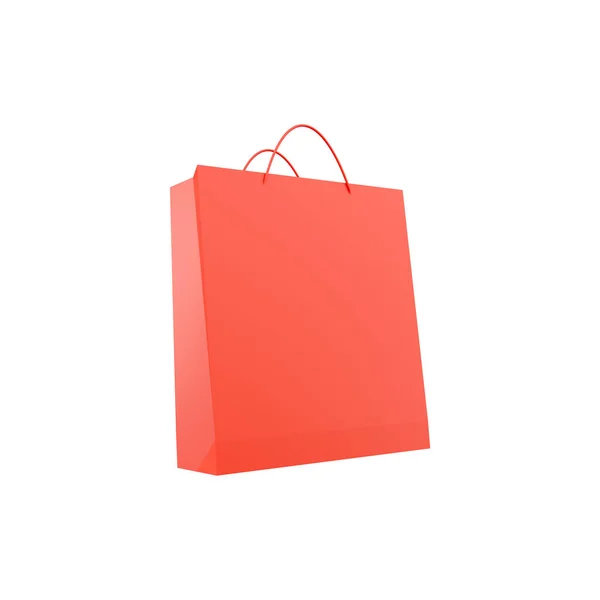 Kırmızı Paketi Hazırla Boyama Alışverişi Beyaz Arkaplandaki Rendeleme Kırmızı Alışveriş — Stok fotoğraf