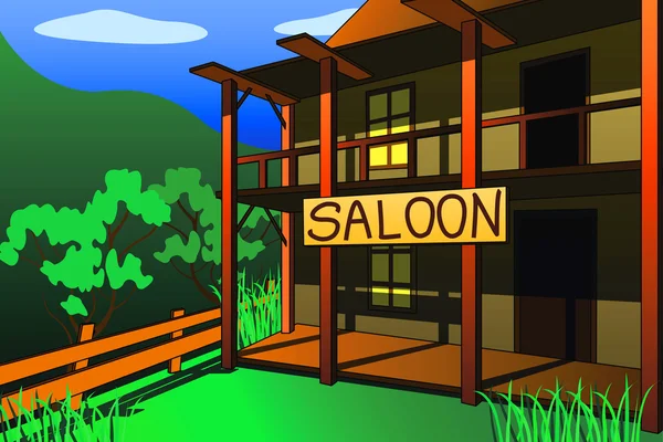 Saloon — Stock Vector
