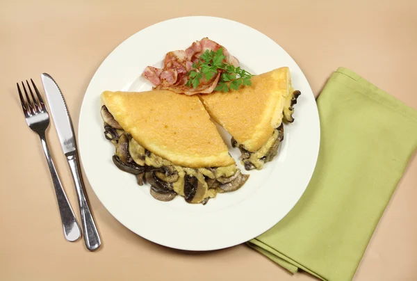 Paddestoel omelet — Stockfoto