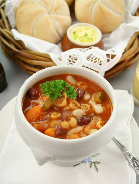 Minestrone-Suppe — Stockfoto