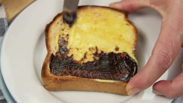 Vegemite on toast — Stock Video