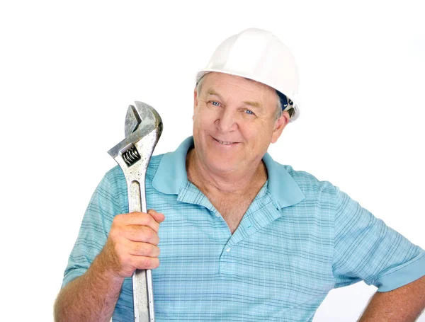 Worker With Wrench — Stock Photo, Image