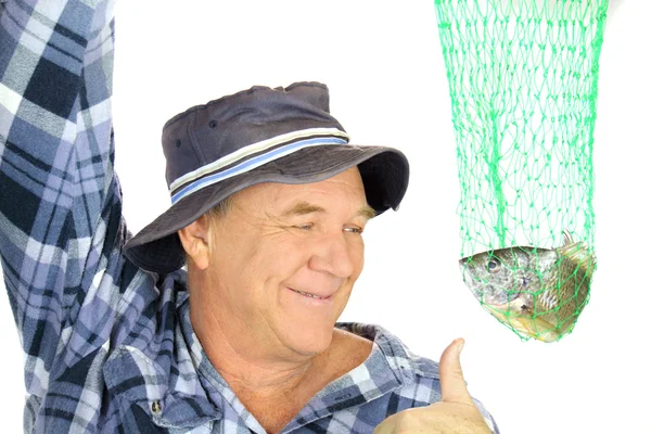 Fisherman With Net — Stock Photo, Image