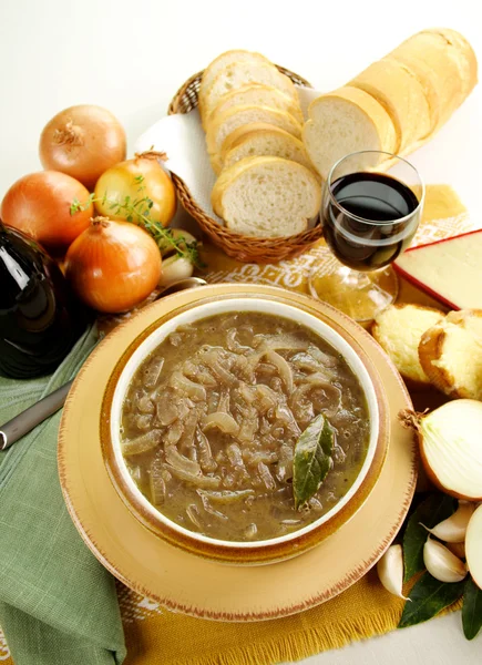 Zuppa di cipolle francesi — Foto Stock