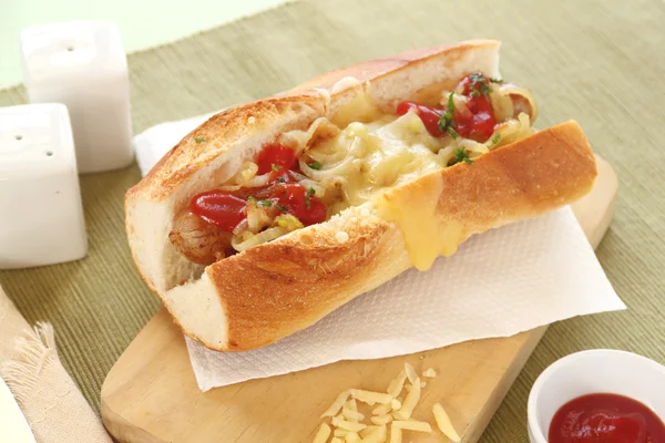 Hot dog al formaggio — Foto Stock