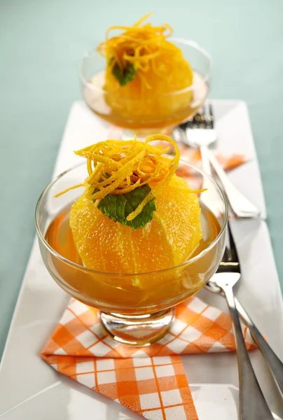 オレンジ色のデザート — ストック写真