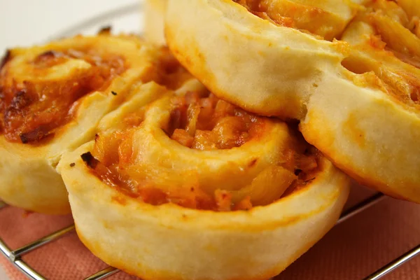 Baked Ham Scrolls — Stock Photo, Image