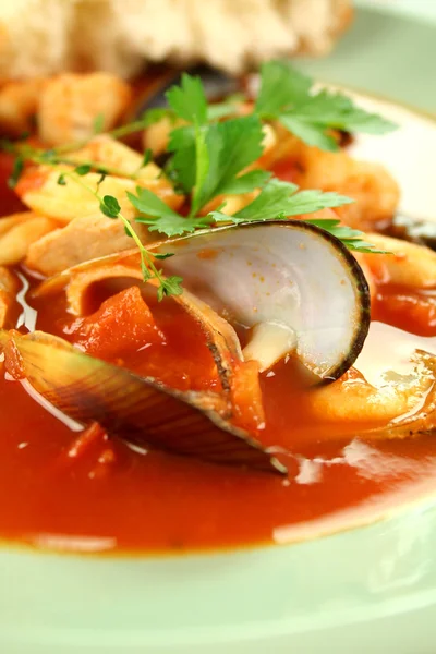 Sopa mediterránea de mariscos — Foto de Stock