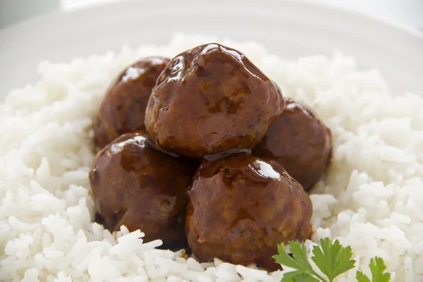 Meat Balls In Hoisin Sauce — Stock Photo, Image