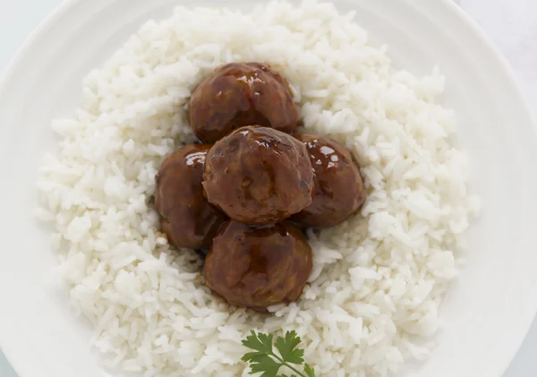 Meat Balls In Hoisin Sauce — Stock Photo, Image