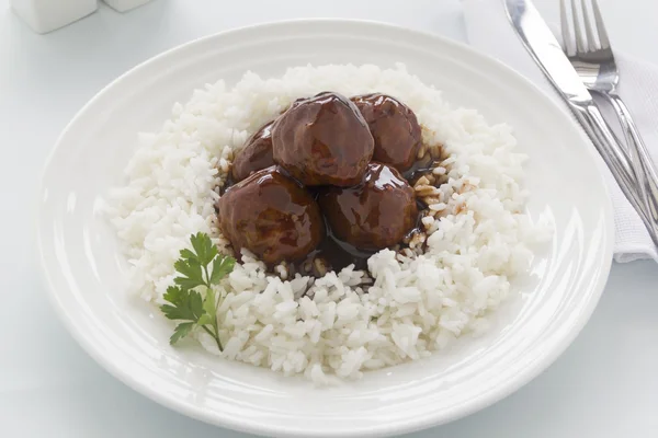 Meat Balls In Hoisin Sauce — Stock Photo, Image