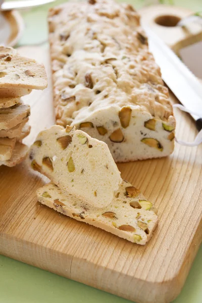 Pan de pistacho en rodajas — Foto de Stock