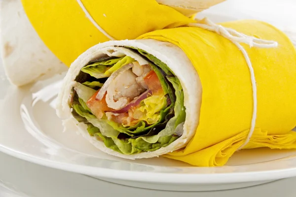 Spicy Chicken Wraps — Stock Photo, Image