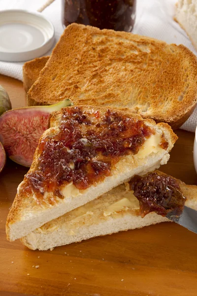 Fig Jam Sandwiches — Stock Photo, Image