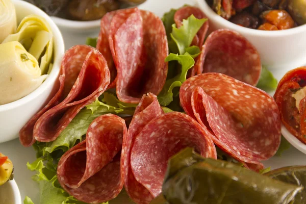 Salame affettato — Foto Stock