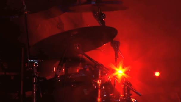 Drummer Cymbals — Stock Video