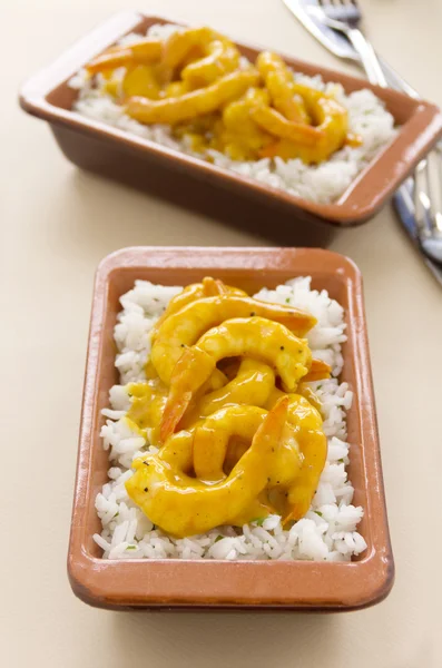 Curried Shrimps — Stock Photo, Image