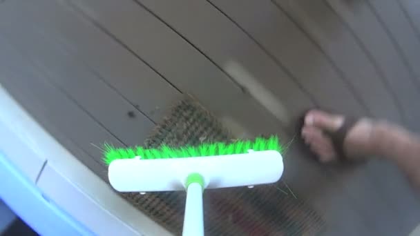 扫地的扫帚 — 图库视频影像