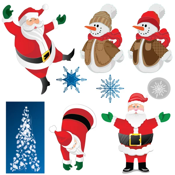 Christmas characters — Stock Vector