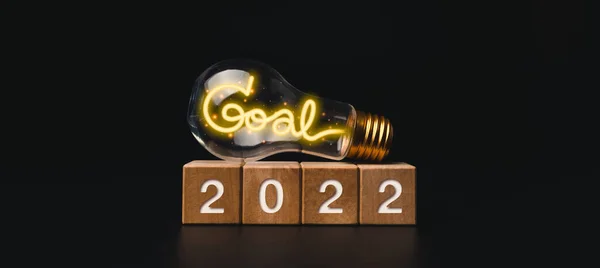 2022 Happy New Year Banner Goal Target Successful Concept 2022 — Stock Photo, Image