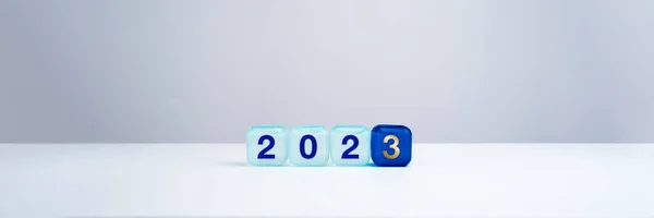 2023 Ευτυχισμένο Νέο Έτος Banner Φόντο Δύο Χιλιάδες Εικοσιτρία Χρόνια — Φωτογραφία Αρχείου
