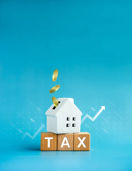 Home Tax Concept Residential Real Estate Property Land Building Annual — Stock Photo, Image