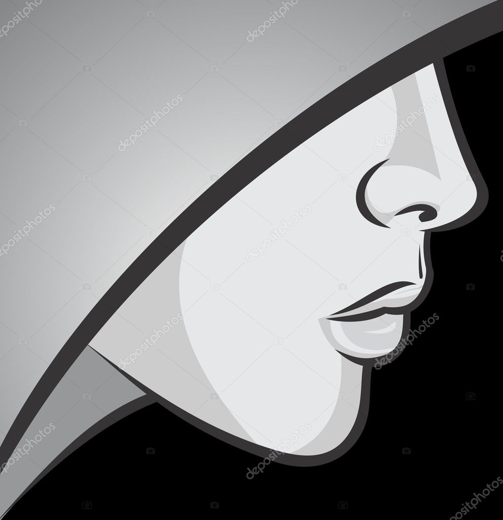 Half Face Stock Vector Image By C Chandrabhendot