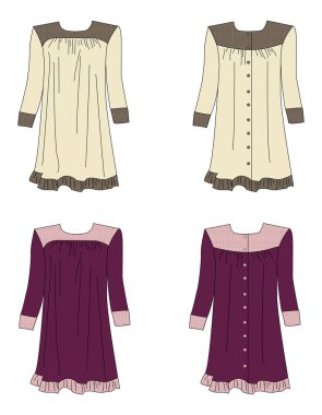 Apparel template long sleeve casual