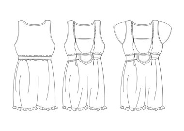 Şablon güzel tarzı giyim